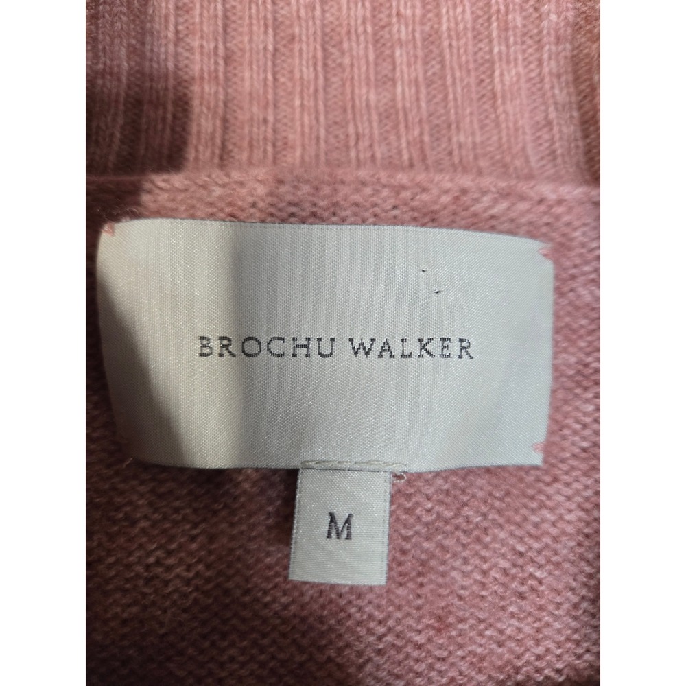 Brochu Walker Pink Wool Cashmere Layered Look Sweater Womens Medium Quiet Luxury - Picture 9 of 14